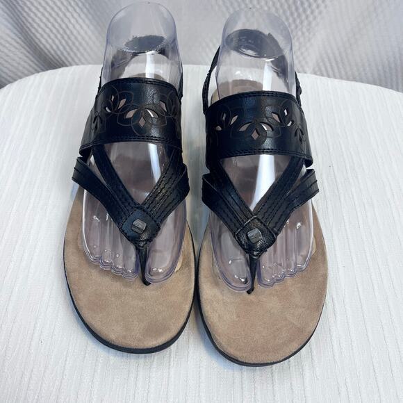 Earth Origins‎ Belle Becky Womens 9M Black Leather Strap Sandals (L476) - Picture 5 of 8